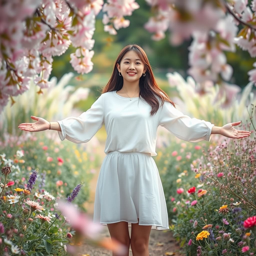 Voorbeeld van Lente Bloemen Kader stijl