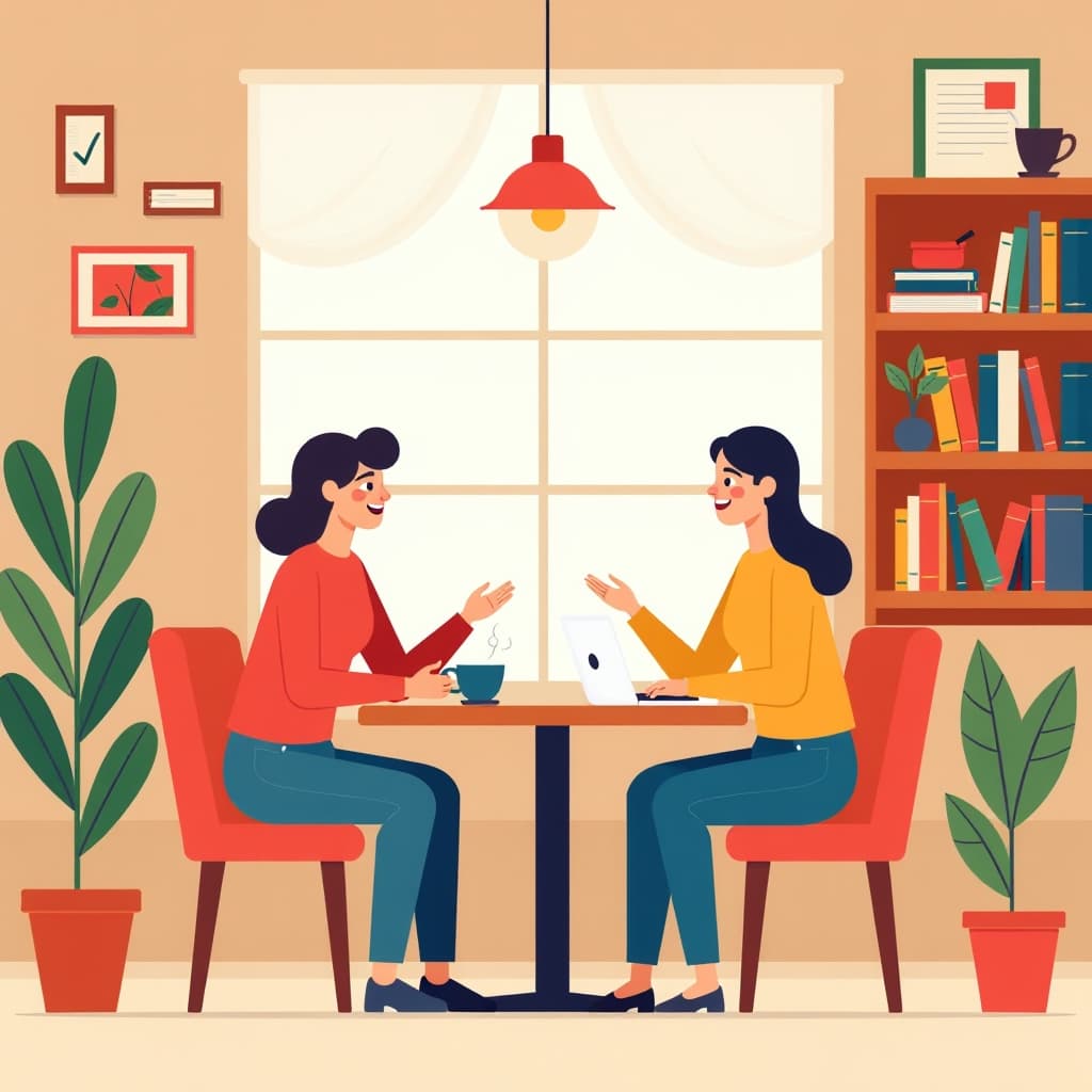 Moderne digitale illustratie met organische elementen