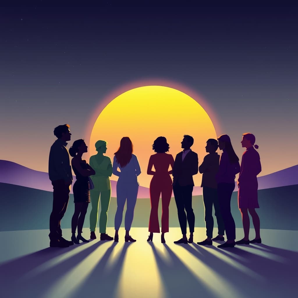 Geometrische digitale kunst met moderne uitstraling