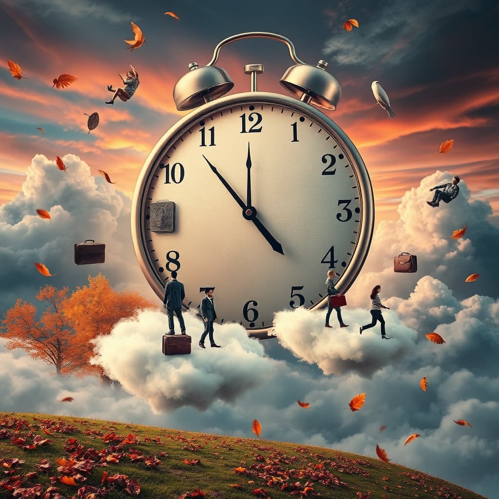 Herfstlandschap met warme herfstkleuren