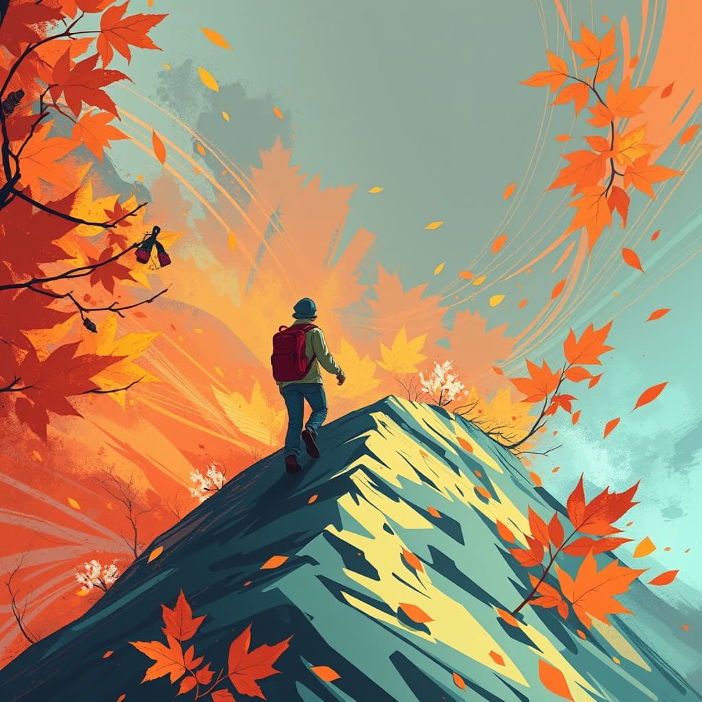 Herfstboom met felgekleurde bladeren