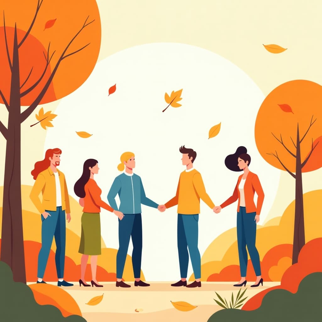 Herfstbladeren in warme tinten