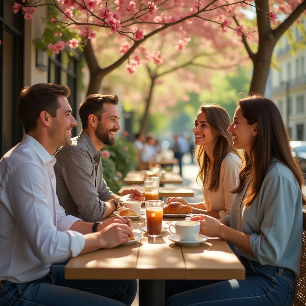 Lente kunst met bloemen en groen uitstraling