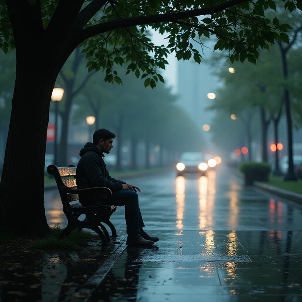 Natte herfstkleuren met donkere uitstraling