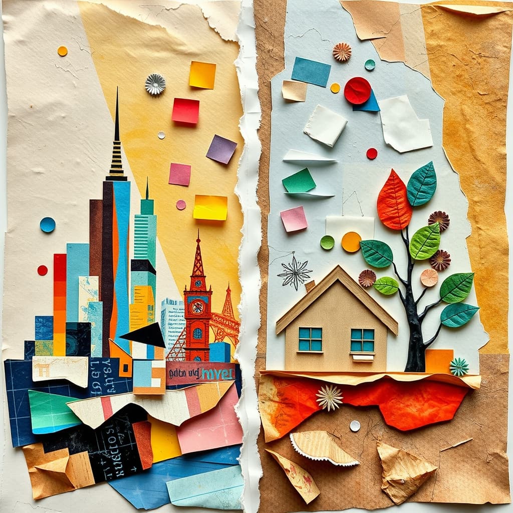 Voorbeeld van Papier Collage stijl