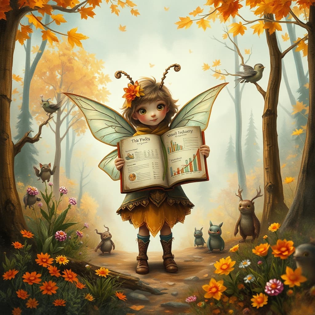 Magische herfstnatuur met sprookjesachtige uitstraling