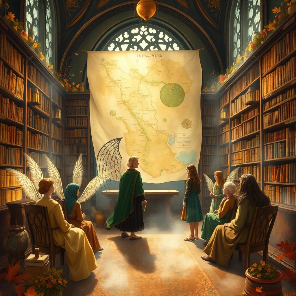 Sprookjesachtige herfstlandschap met magische sfeer