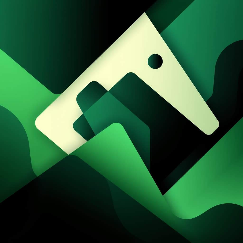 Abstracte zomer: Een abstract beeld met groene tinten.