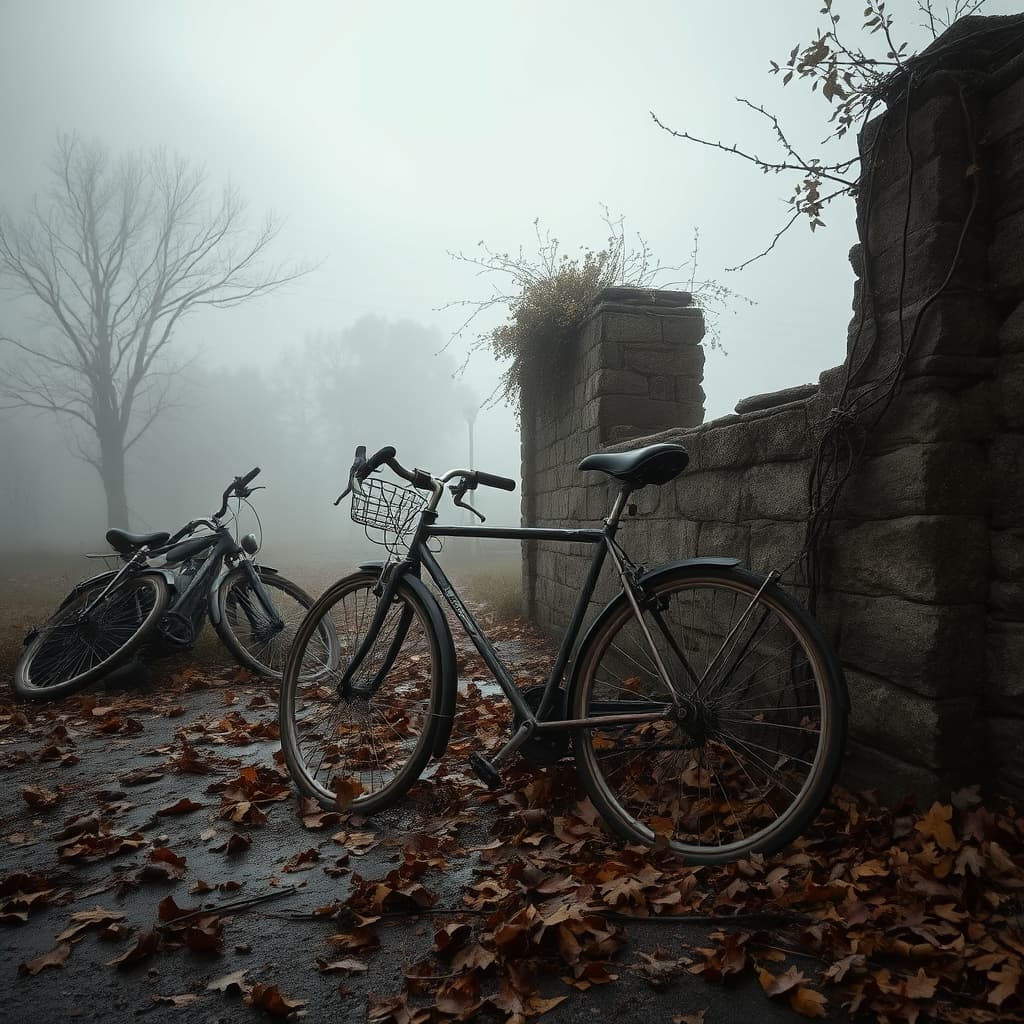 Verlaten herfstkleuren met verval en melancholie