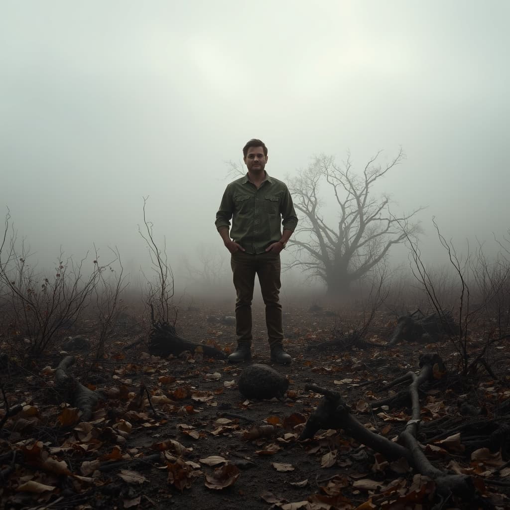 Vervallen herfstkleuren met verlaten uitstraling