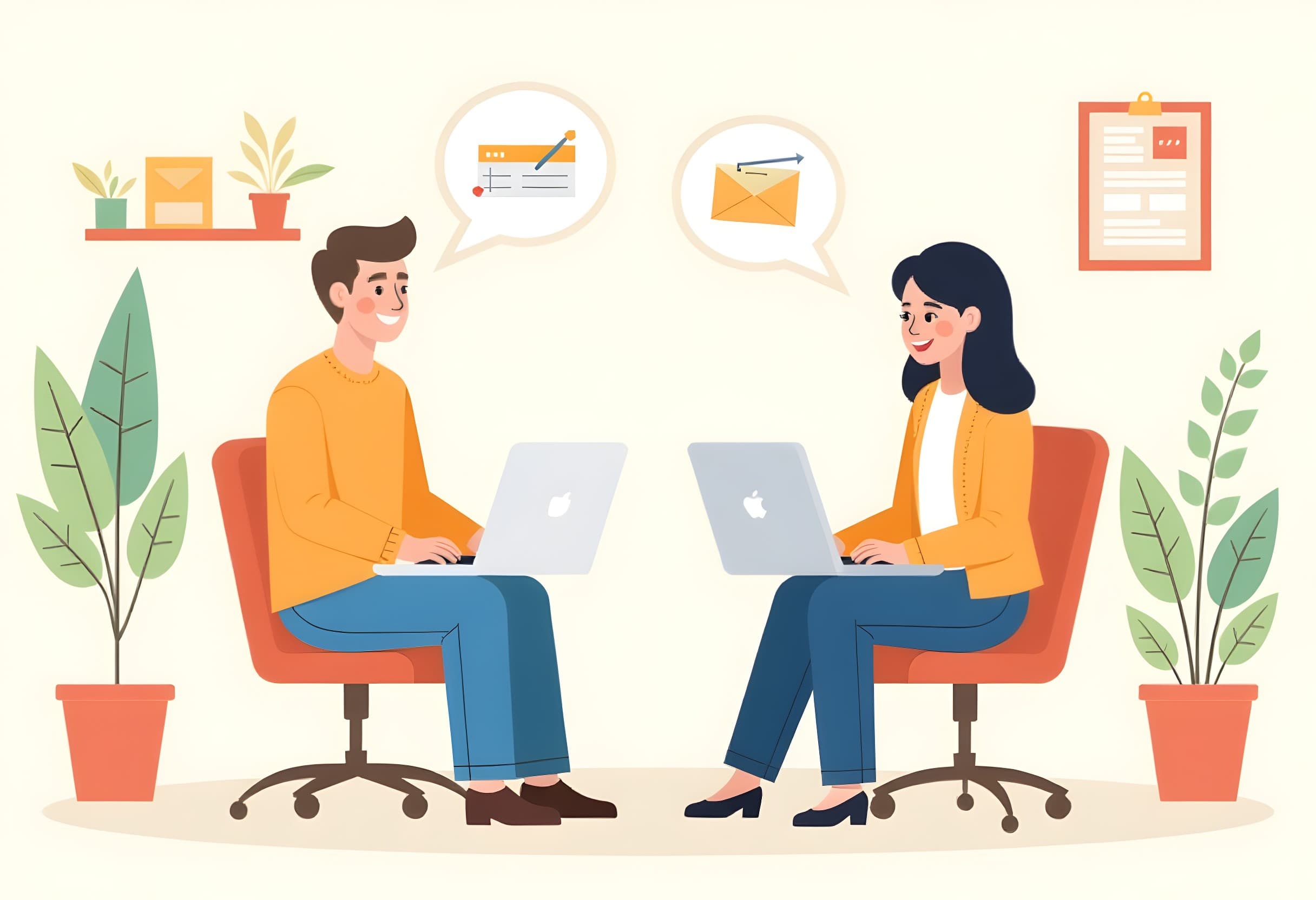 Twee zelfstandigen werken samen aan een LinkedIn leadgeneratiecampagne.