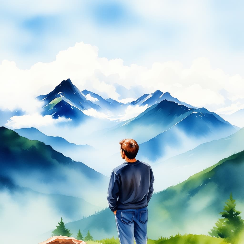 Voorbeeld van Waterverf stijl