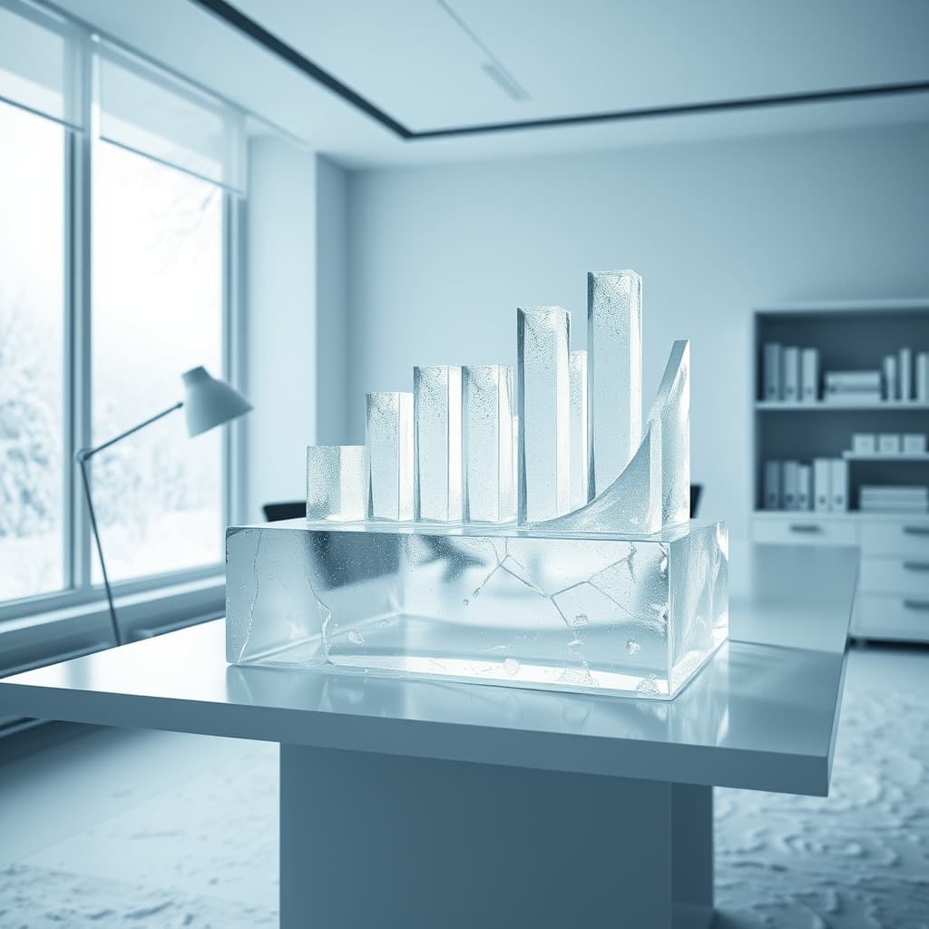 Kristal winter kunst met ijs en sneeuw uitstraling