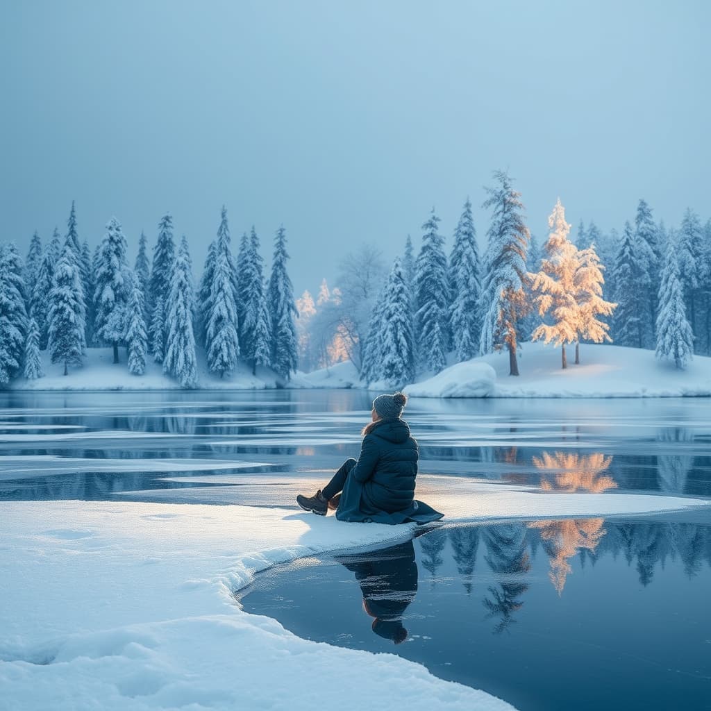 Kristallijne winter stijl met ijs elementen