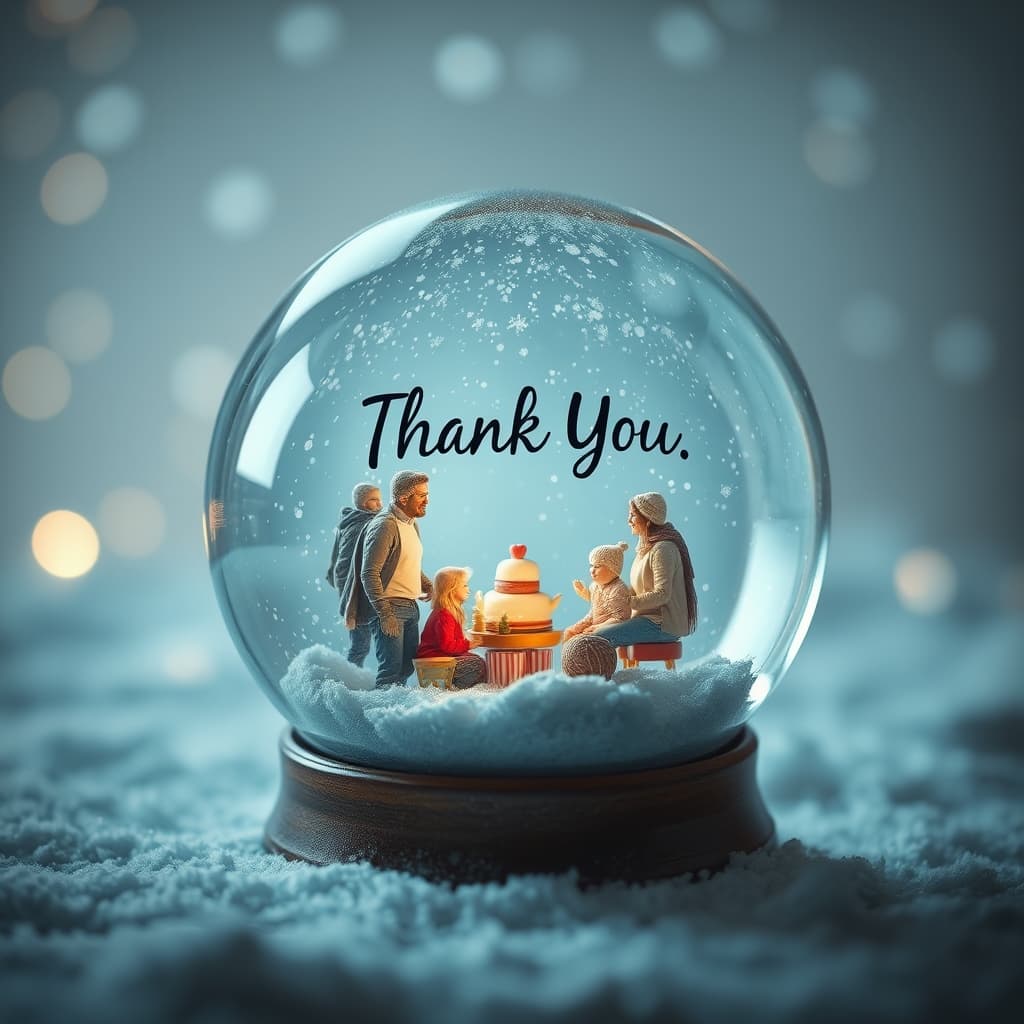 Sneeuwbol winterse sfeer met magische elementen