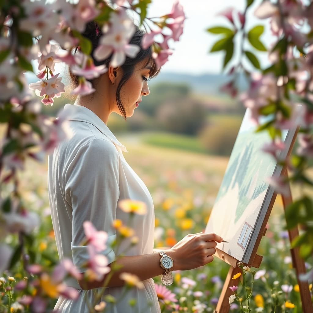 Bloemen kader kunst met lente en bloemrijke compositie