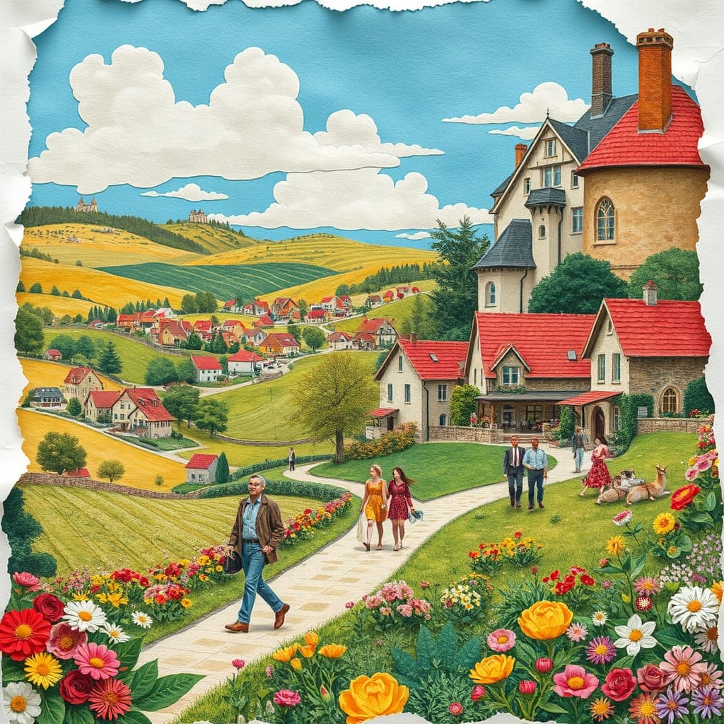 Lenteseizoen stijl met bloemen en groen uitstraling