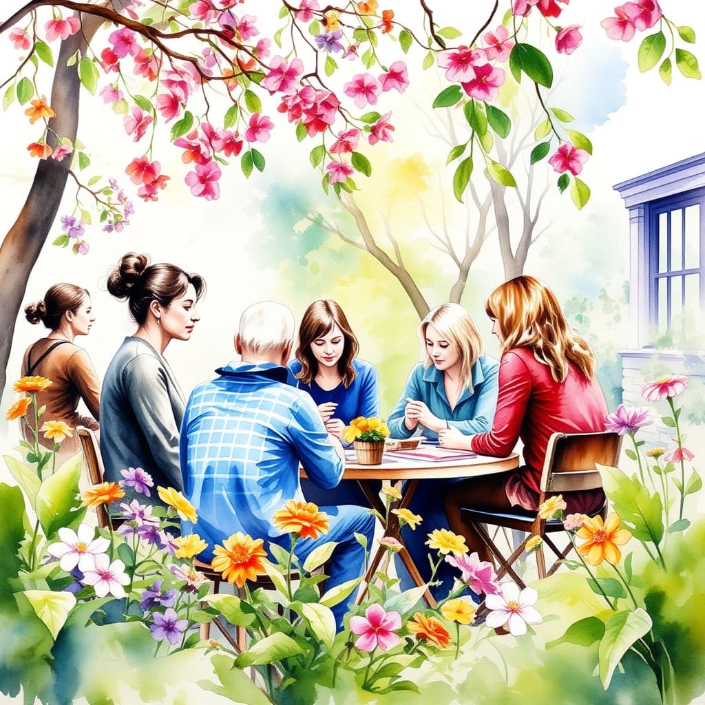 Lenteseizoen stijl met bloemen en groen compositie