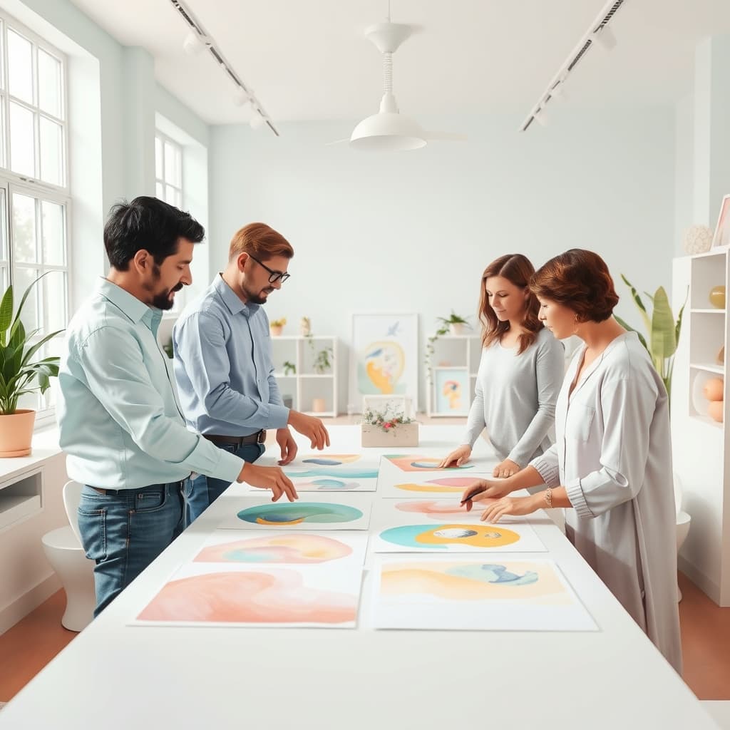 Lente pastel compositie met zachte kleuren