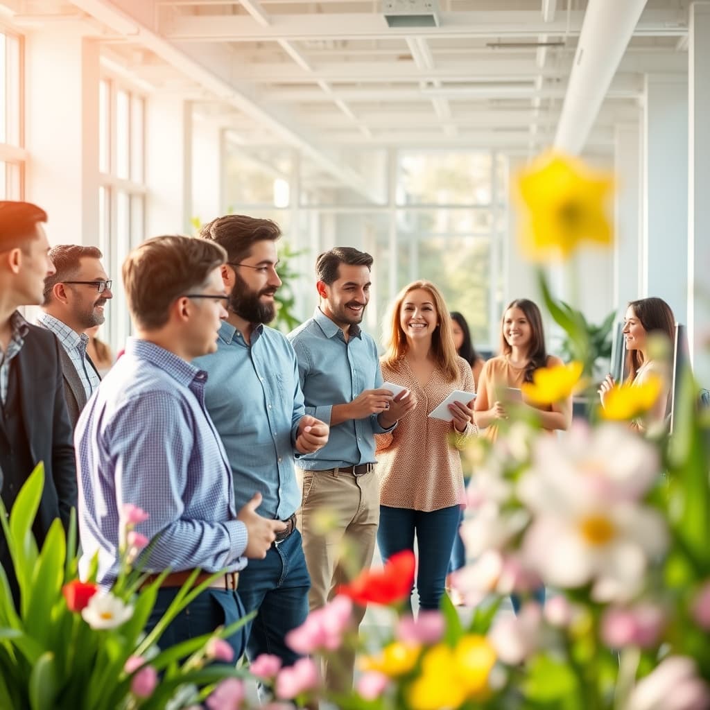 Lente spring-levend compositie met energieke elementen