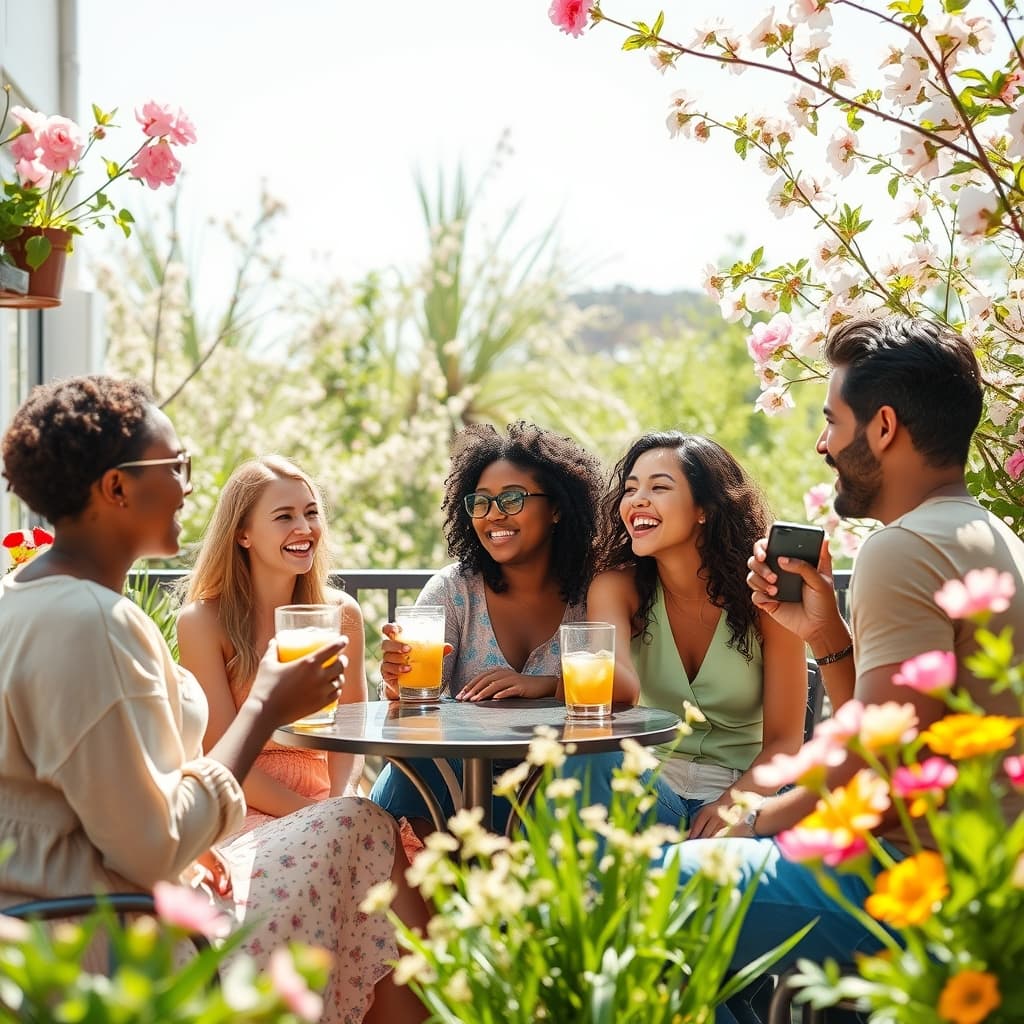 Spring-levend stijl met energieke compositie