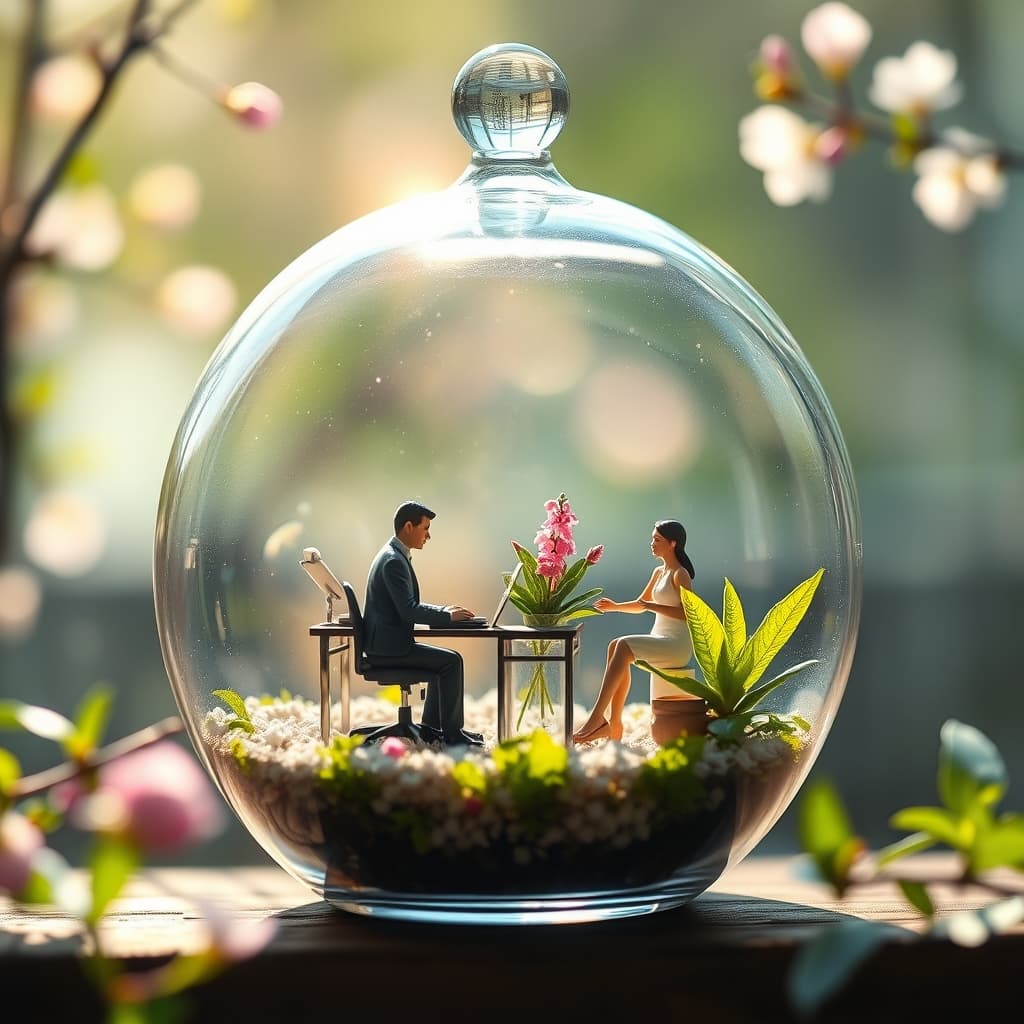 Terrarium stijl met groene uitstraling