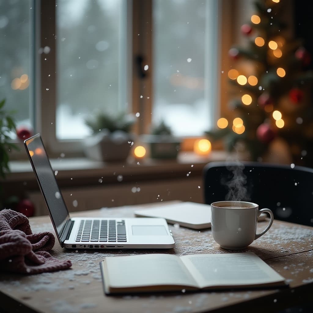 Winterse stijl met koude compositie