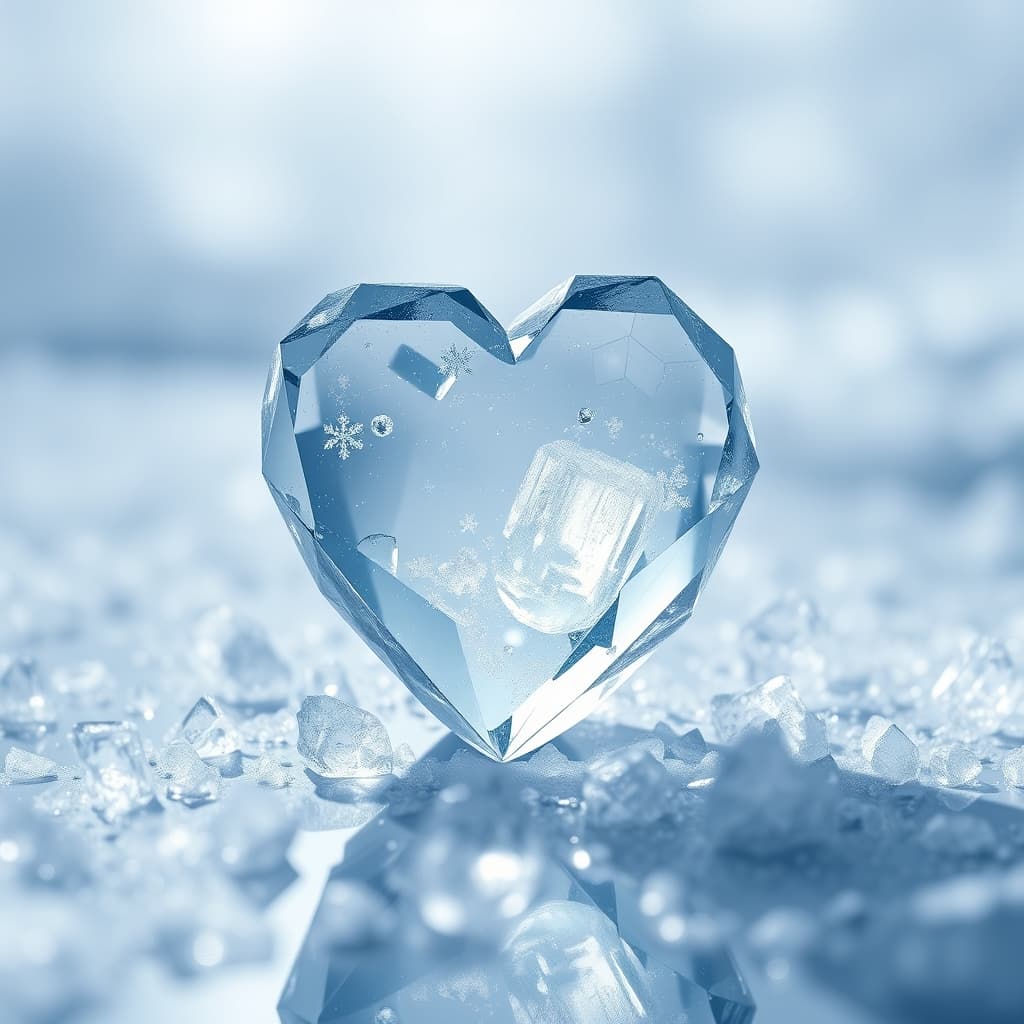 Kristal winter kunst met ijs en sneeuw elementen