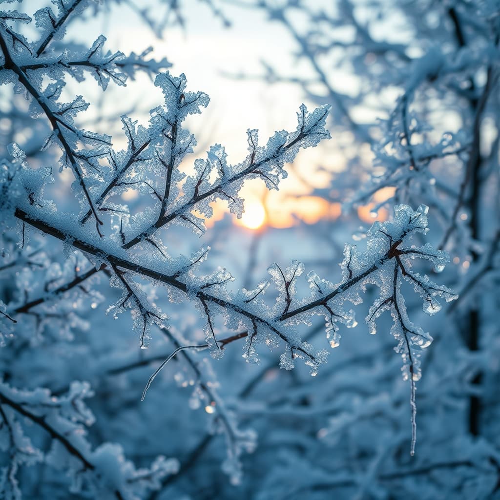 Kristallijne winter stijl met ijs compositie