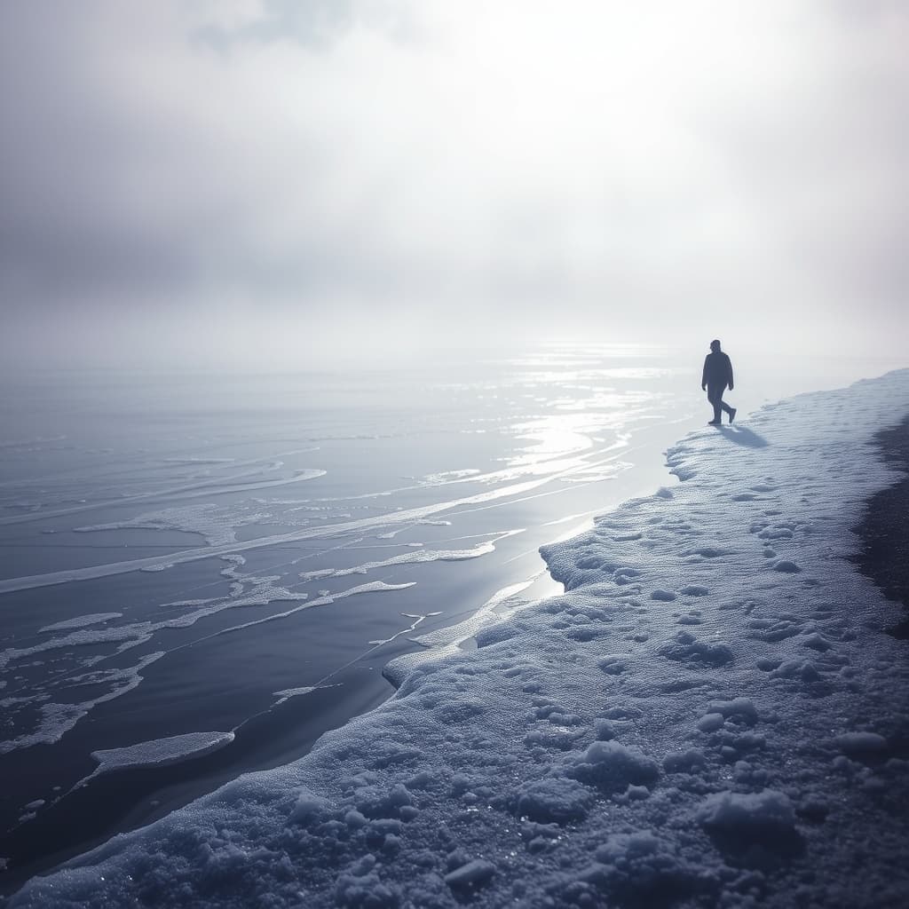 Mysterieuze winter kunst met mystieke compositie