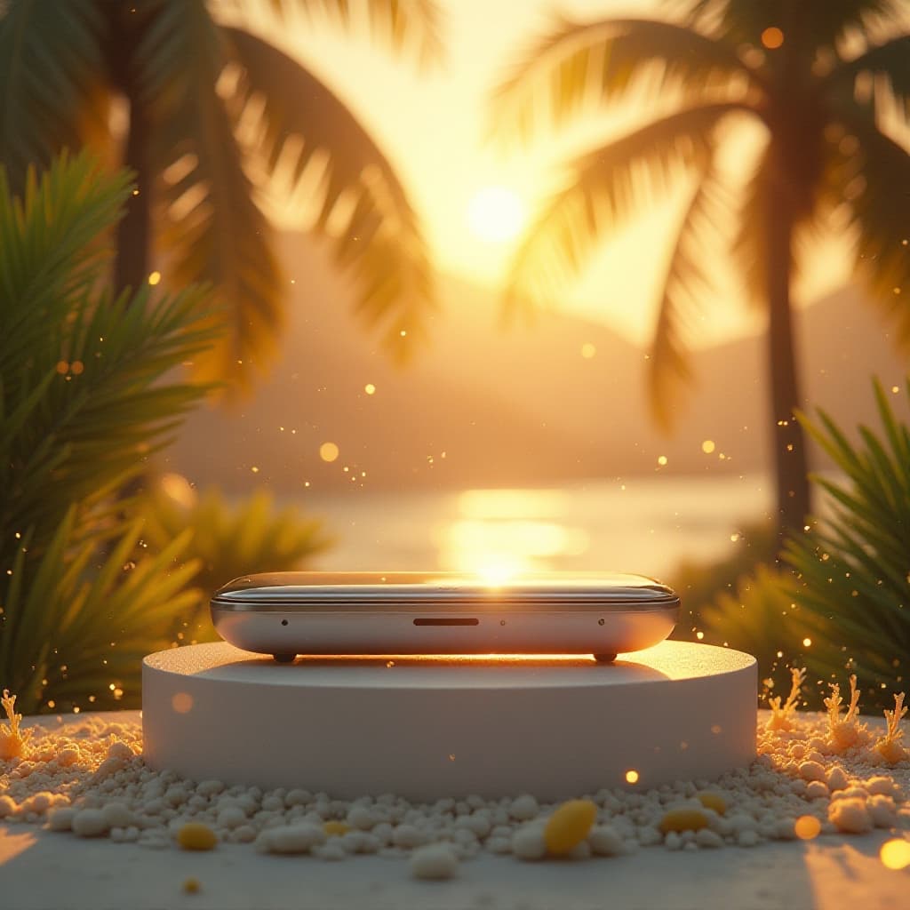 Sunflare kunst met zonnige en warme compositie