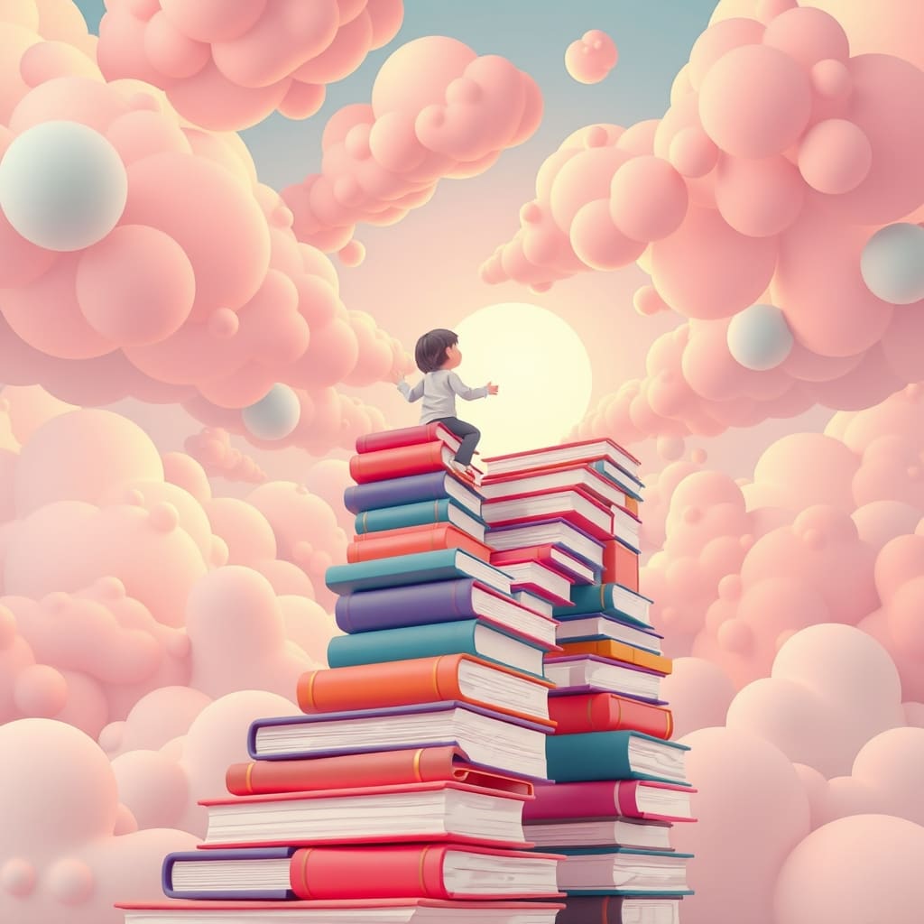 Een inspirerende 3D illustratie over groei en kennis.