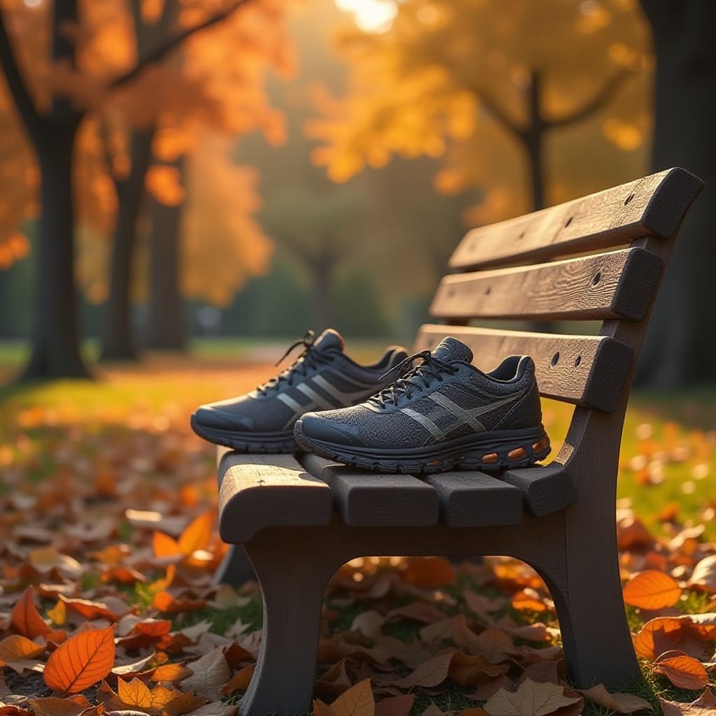 Herfstbos met warme herfstkleuren