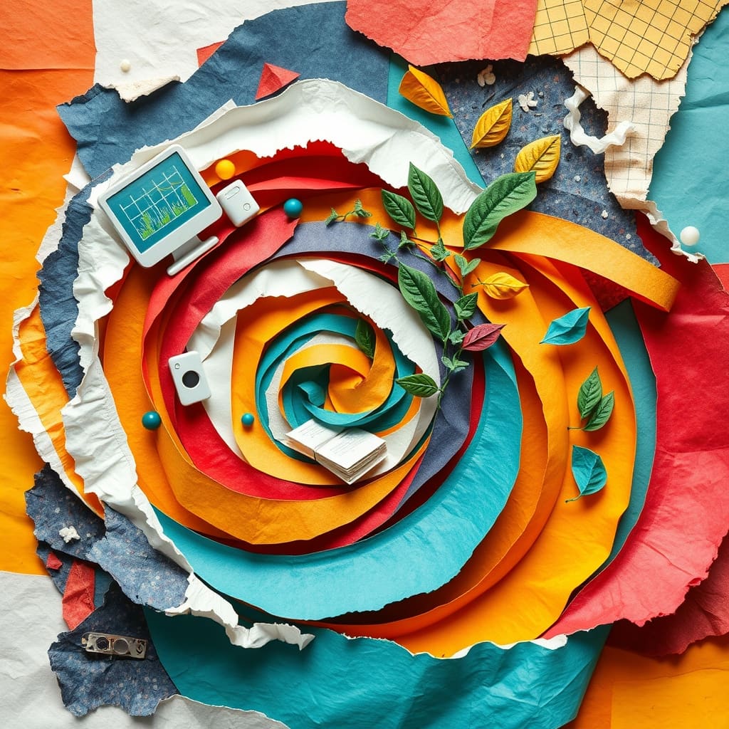 3D collage kunst