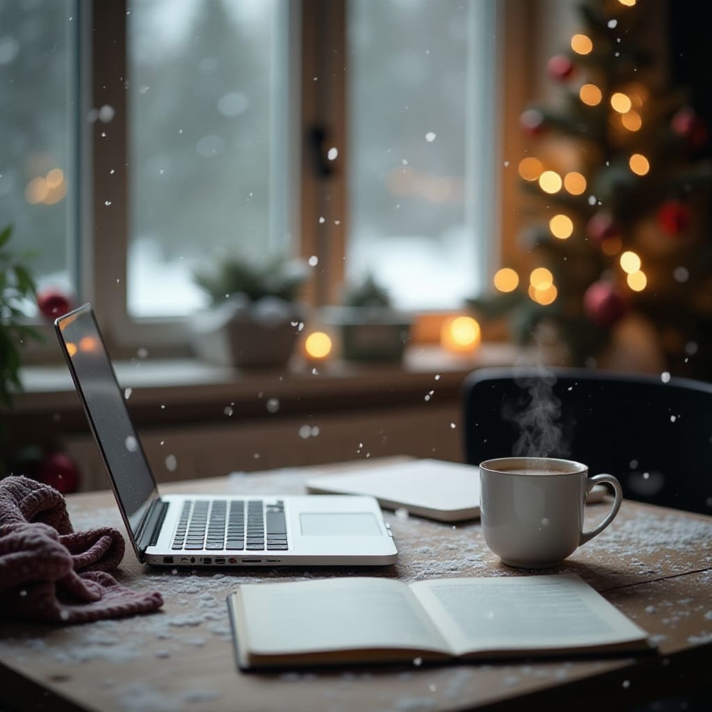 Winterse stijl met koude compositie